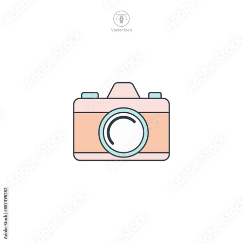 Camera icon theme symbol vector illustration isolated on white background