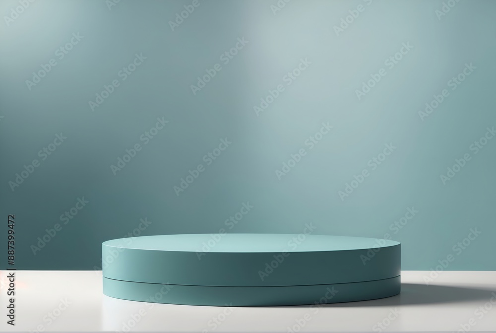 isolated empty teal podium product display stand isolated empty teal podium product display stand