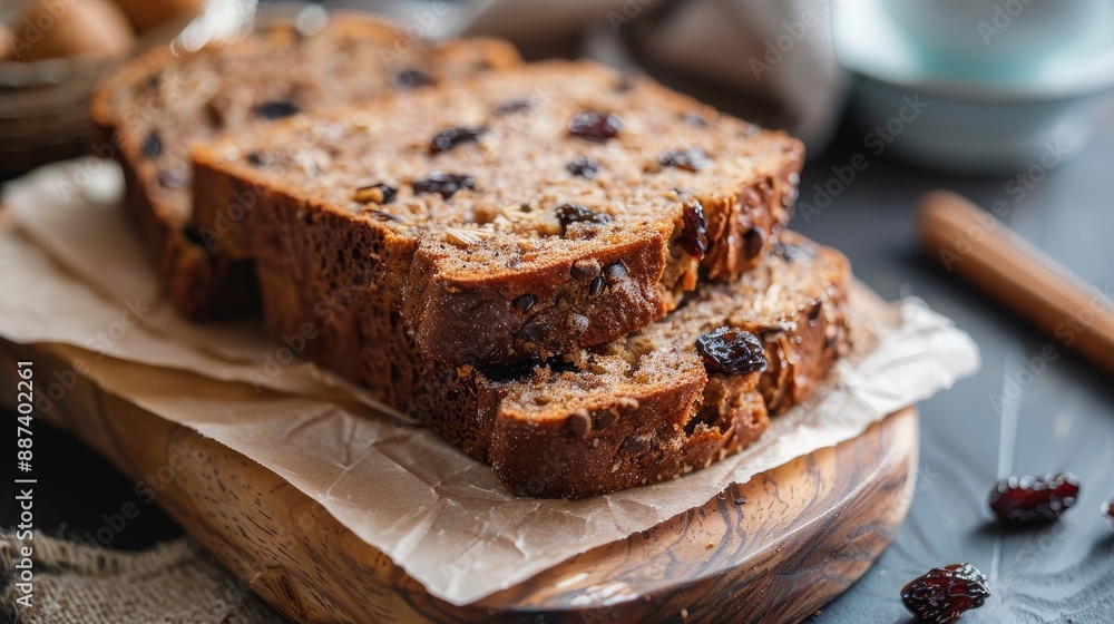 Sprouted Grains Cinnamon Raisin Bread Slices Sprouted Grains Cinnamon Raisin Bread Slices