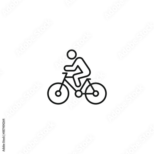 Bicycle icon vector. EPS 10 editable vector