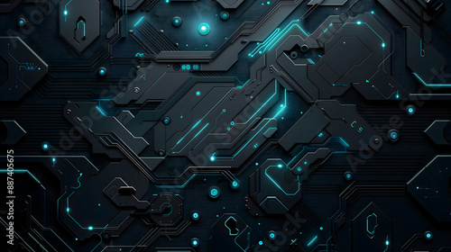 computer circuit board，Tech-style background