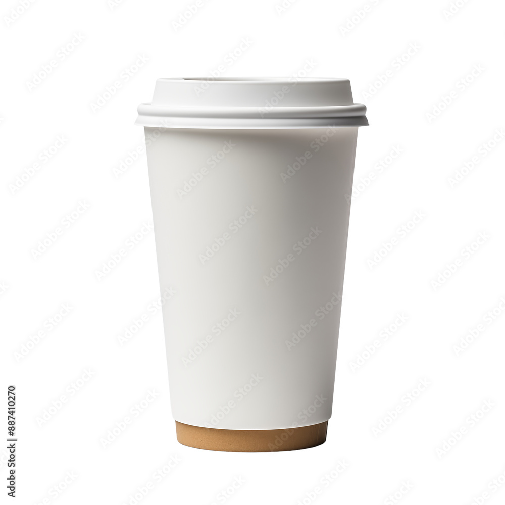 Takeaway Coffee Cup Isolated on Transparent Background. Concept of Convenience and On-the-Go Lifestyle. Takeaway Coffee Cup Isolated on Transparent Background. Concept of Convenience and On-the-Go Lifestyle.