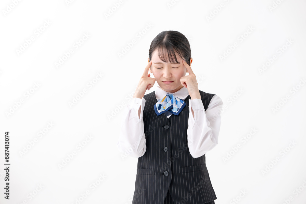 ビジネス・女性・頭痛 ビジネス・女性・頭痛