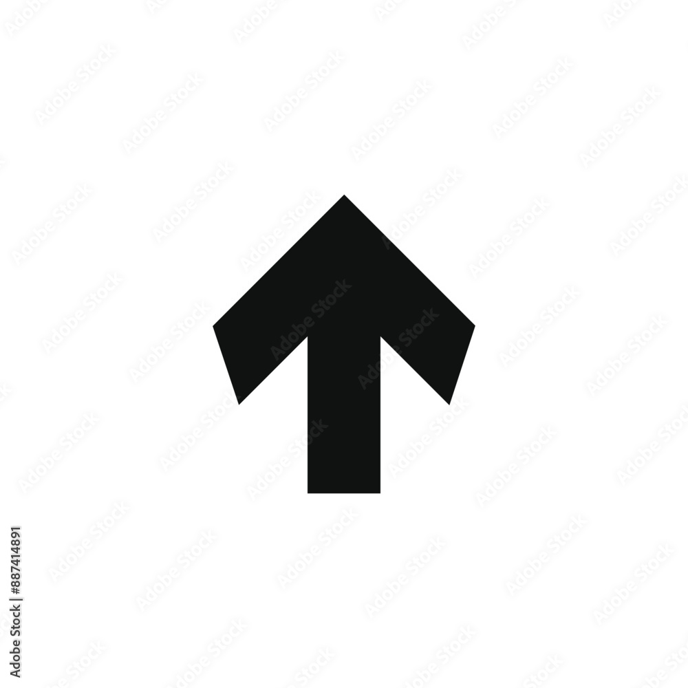 Up arrow icon vector, in trendy flat style isolated on white background. Up arrow icon illustration Up arrow icon vector, in trendy flat style isolated on white background. Up arrow icon illustration