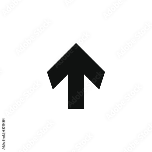 Free Download Up arrow icon vector, in trendy flat style isolated on white background. Up arrow icon illustration - GFXLoad