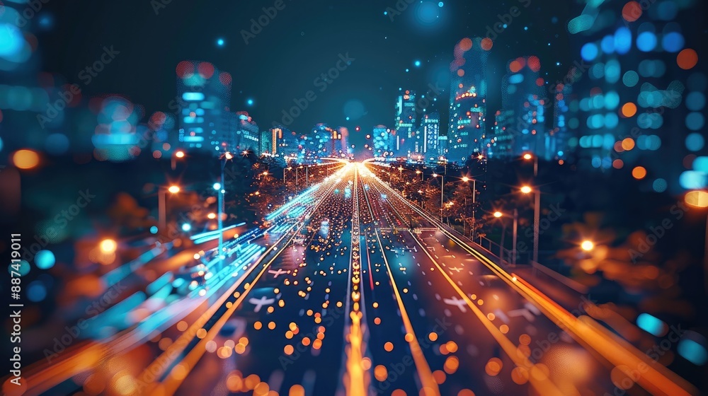 Fototapeta premium Digital 5G Networks and Connectivity Symbols. Generative AI.