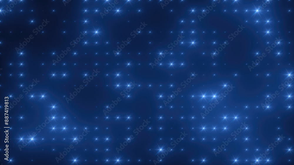 Abstract glowing blue disco wall with light bulbs abstract background Abstract glowing blue disco wall with light bulbs abstract background