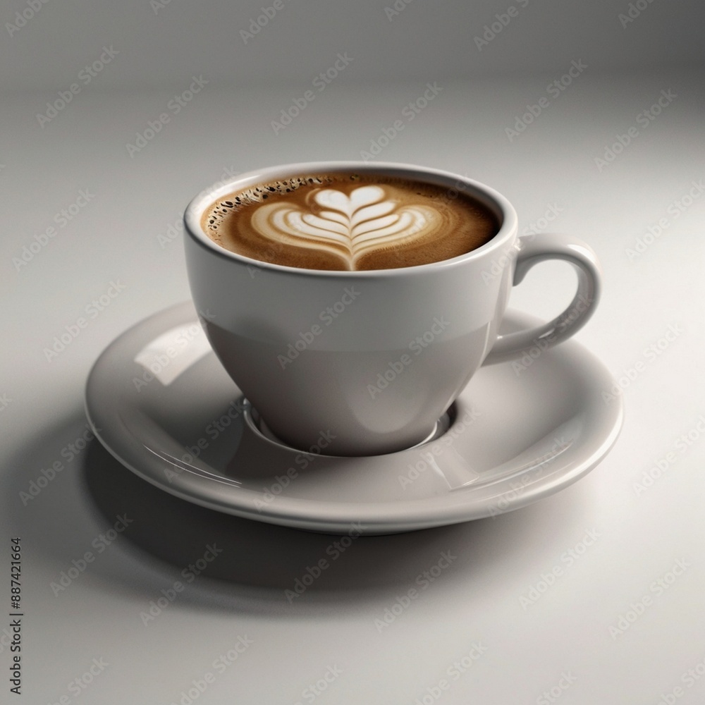 cup of coffee on white background cup of coffee on white background
