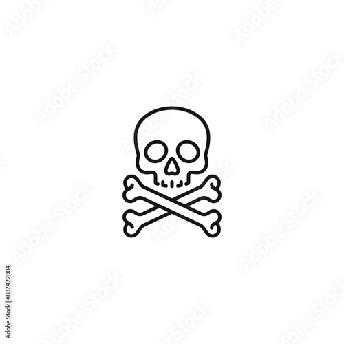 Skull icon vector. EPS 10 editable vector