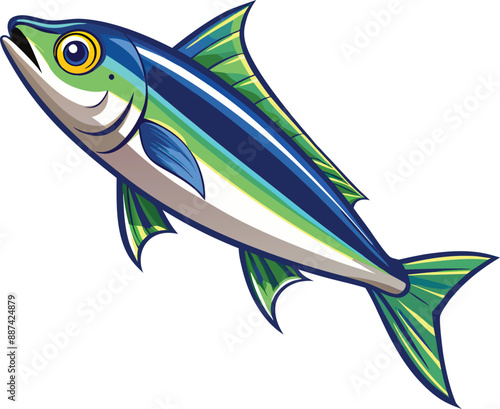 Anchovy small forage fish isolated vector illustration icon. Vector, icon, logo, png. Vector shoaling fish used as food and bait. European anchovy, Engraulis encrasicolus, Anchoa, Anchoviella, Engraul