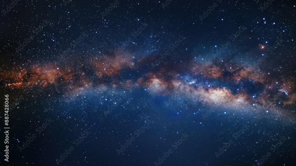 Milky Way in high resolution across the dark night sky. Milky Way in high resolution across the dark night sky.