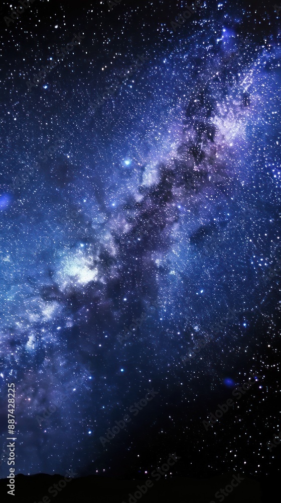 Obraz premium Profound Milky Way galaxy captured in the night sky