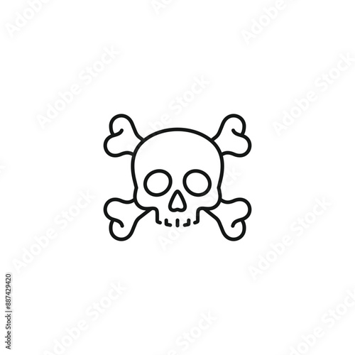 Skull icon vector. EPS 10 editable vector