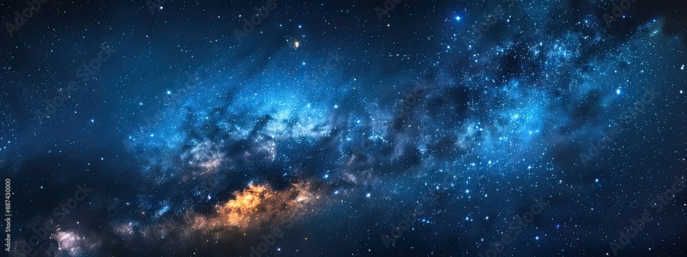 Fototapeta premium Night sky with stars in the galaxy.