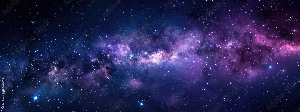 Obraz premium Night sky with stars in the galaxy.