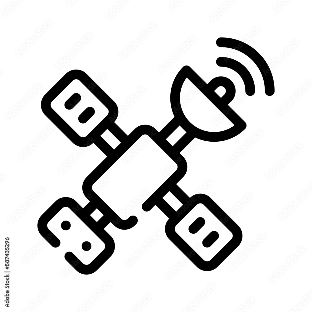 satellite line icon satellite line icon
