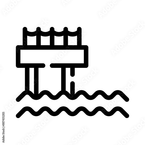 pier line icon