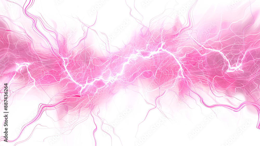 Pink electricity isolated on white background Pink electricity isolated on white background