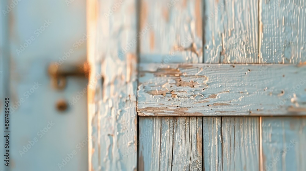 A weathered wooden barn door slides open to reveal a rustic interior. A weathered wooden barn door slides open to reveal a rustic interior.
