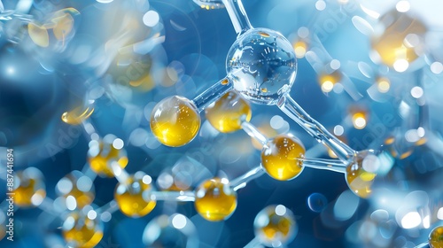 Glowing dna wallpaper with abstract light and science elements.