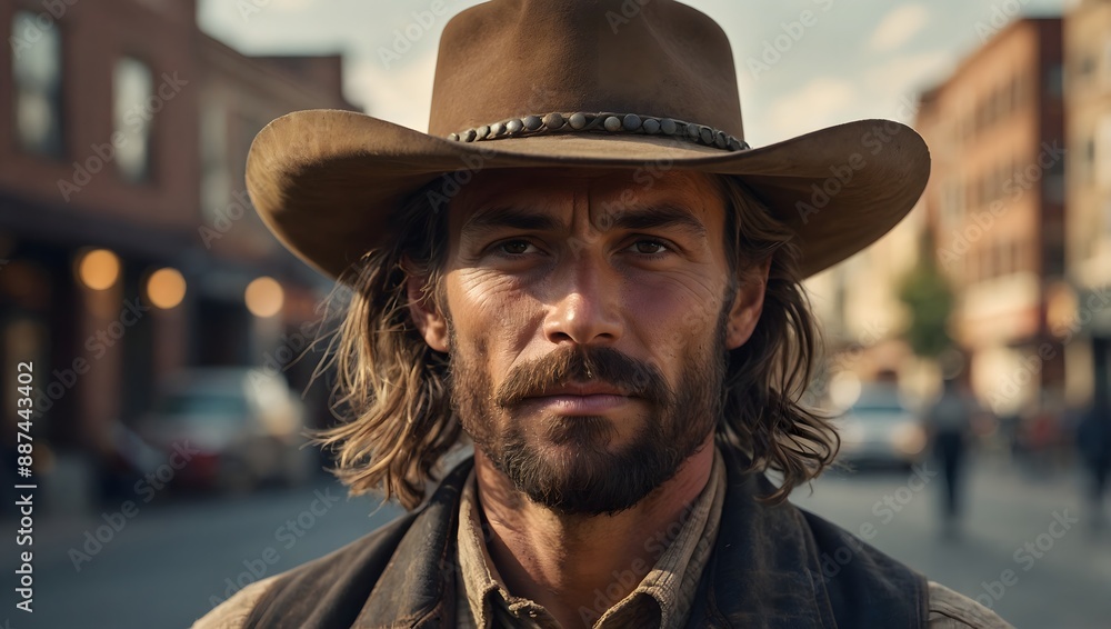 a portrait of a cowboy in the wild west a portrait of a cowboy in the wild west