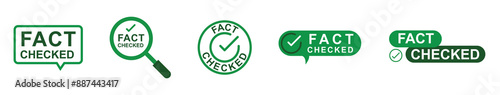 Fact Check Stamps and illustration vector for different medium tick symbol