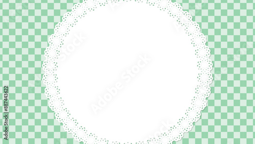 円形のレースの背景／紙ナプキンのベクターイラスト