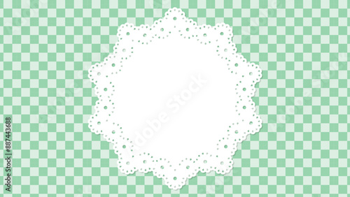 円形のレースの背景／紙ナプキンのベクターイラスト