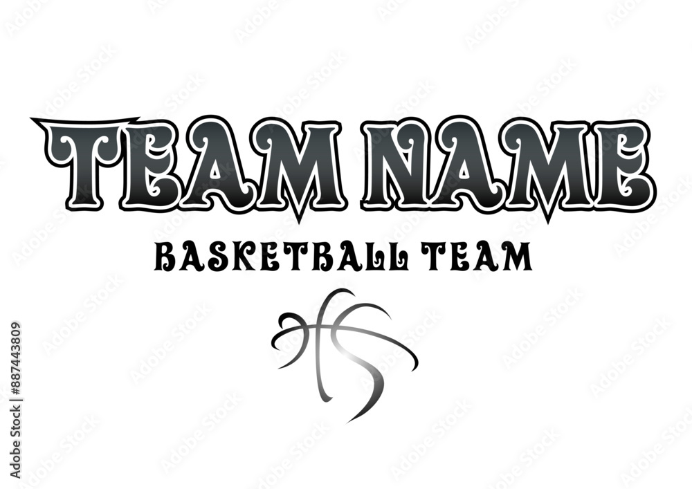 Naklejka premium BASKETBALL TEAM LOGO 240716