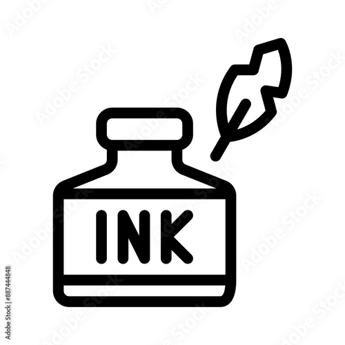ink bottle line icon