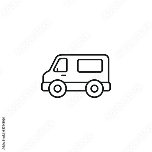 Van icon vector. EPS 10 editable vector