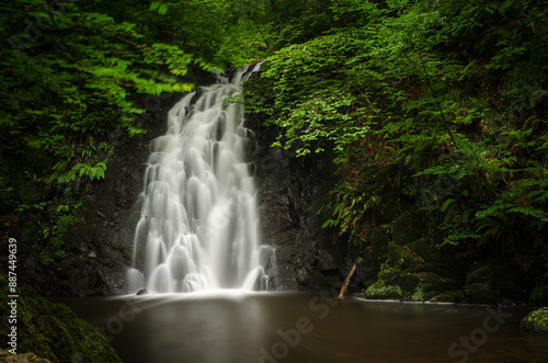 Gleno Waterfall in County Antrim, Northern Ireland, United Kingdom 