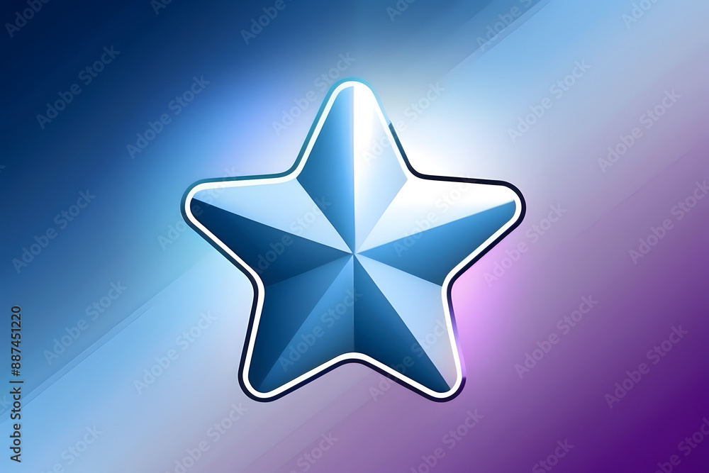 Obraz premium A star icon in 3d style with a pink background