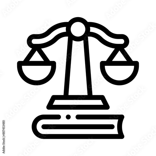 law book line icon