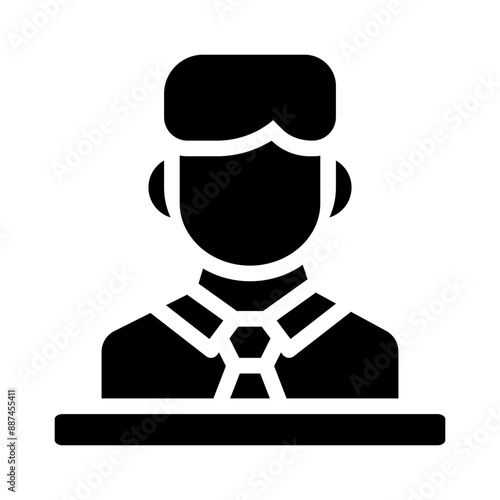 lawyer glyph icon