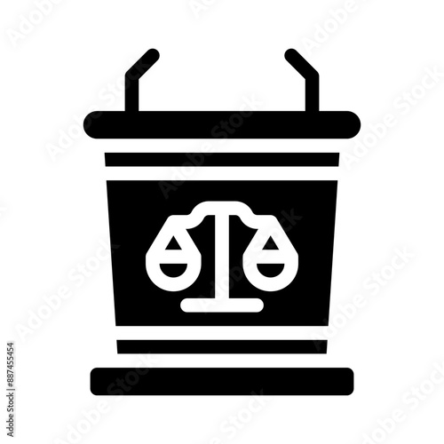 witness stand glyph icon