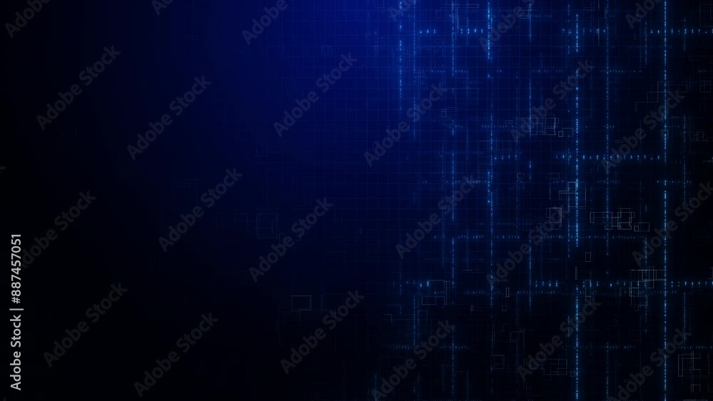 Tech futuristic background with white lines and dots for business use.