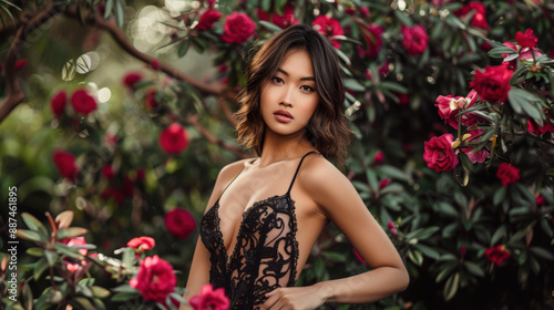 Beautiful Asian fashion model