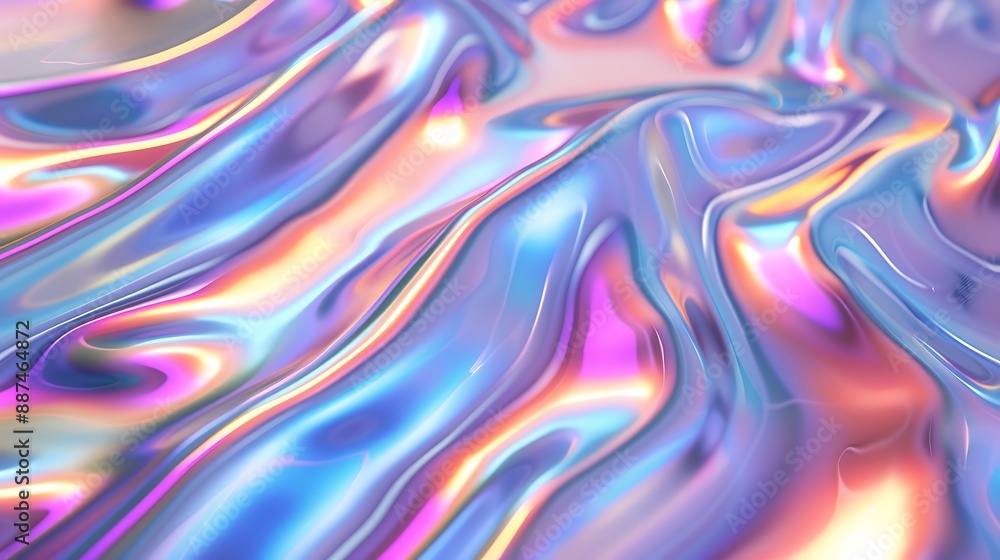 Iridescent Waves of Vibrant Color Iridescent Waves of Vibrant Color