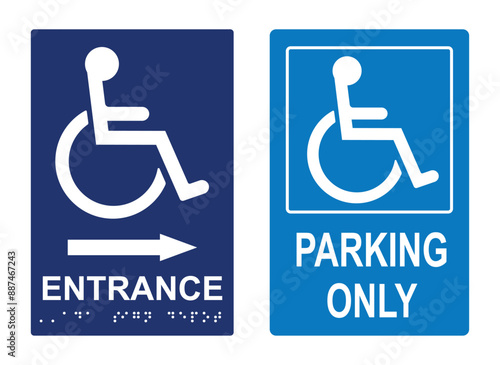  Wheelchair Accessible icon. Accessible entrance sign, Accessible Parking Sign. Wheelchair Accessible icon silhouette