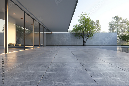 Modern Villa with Spacious Foreground Image