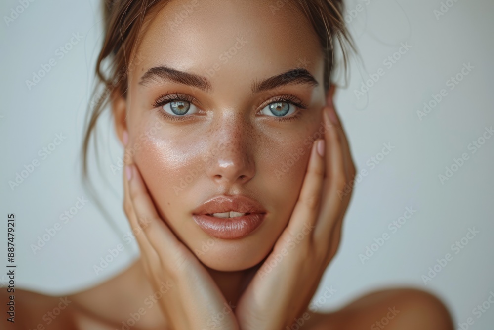 Close up photo of a young woman's face