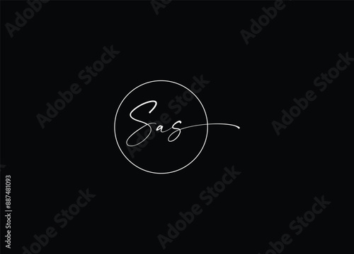 SAS creative letter logo design and initial logo