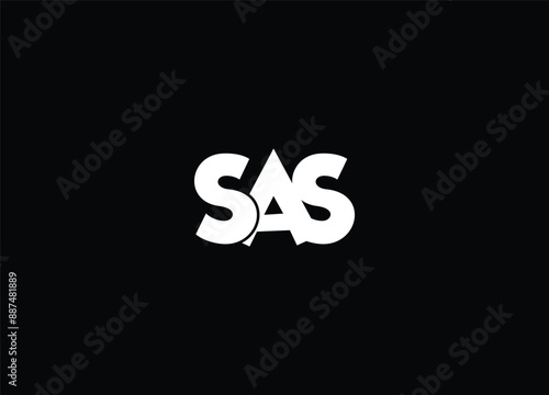 SAS creative letter logo design and initial logo