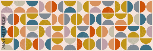 Geometric vintage wallpaper 