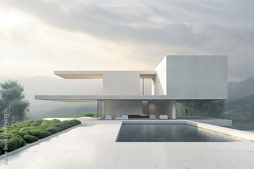 Modern Villa with Spacious Foreground Image Modern Villa with Spacious Foreground Image