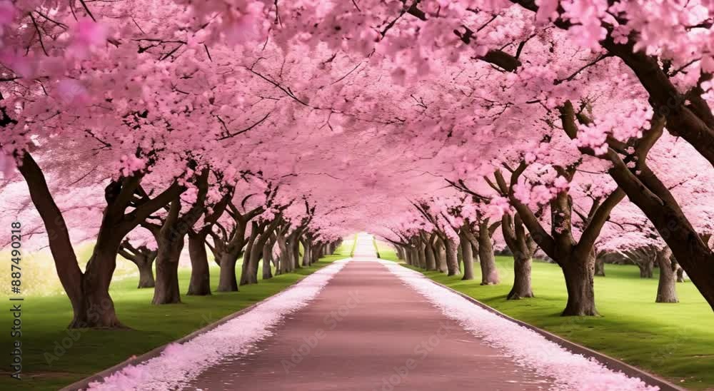 Cherry Blossom Arcade: A Floral Tunnel of Petals Cherry Blossom Arcade: A Floral Tunnel of Petals