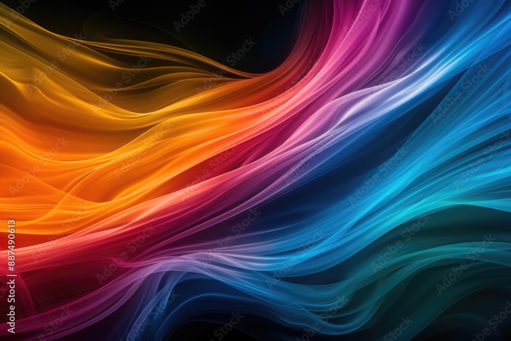 A colorful abstract background with a black layer on top, suitable for use as an overlay or design element A colorful abstract background with a black layer on top, suitable for use as an overlay or design element