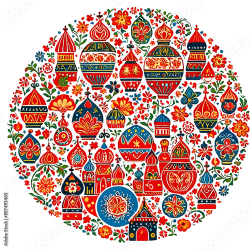 Vibrant Russian Matryoshka Dolls: A Collection of Traditional Russian Nesting Doll Art