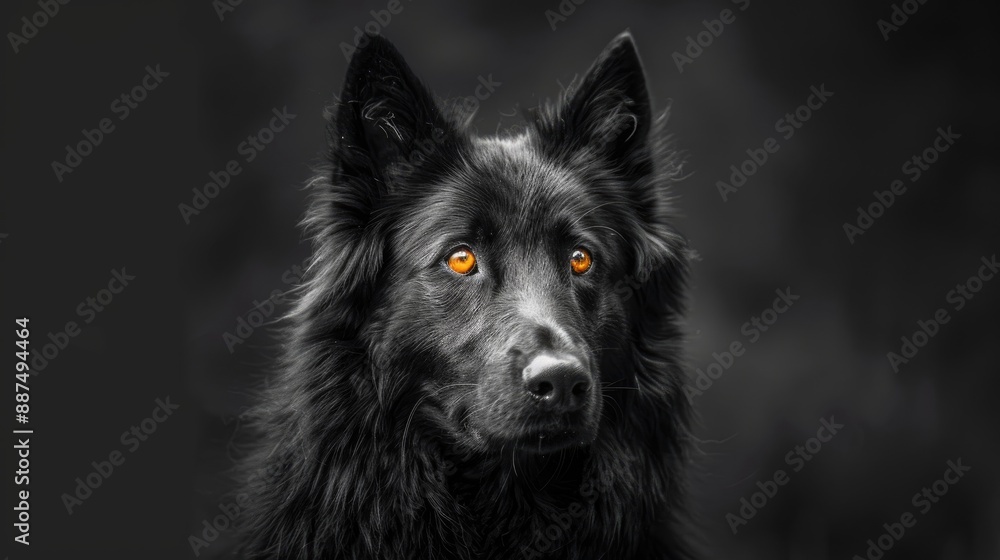 Attractive dark colored canine Attractive dark colored canine